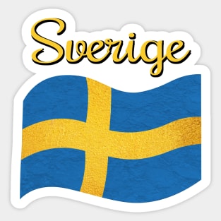 The flag of Sweden Sverige Sticker